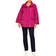 Beige Quilted Puffer Coat Fuchsia