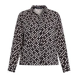 Beige Shirt Black And White  - Plus Size Collection