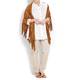 BEIGE fringed laser cut tan SHAWL