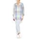 BEIGE label blue check cheesecloth linen SHIRT
