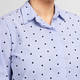 Beige Pure Cotton Spot Print Shirt Pale Blue 