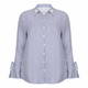 BEIGE LABEL STRIPE SHIRT WITH PEARL COLLAR
