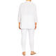 Beige Linen Shirt White 
