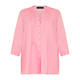 Beige Pure Linen Collarless Shirt Pink 