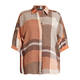 Beige Madras Check Shirt Orange 