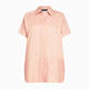 Beige Linen Blend Striped Shirt Pink