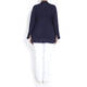 BEIGE label navy pinstripe linen SHIRT