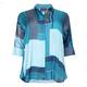 BEIGE LABEL PRINT SATIN SHIRT
