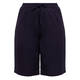 Beige Linen Blend Shorts Navy 