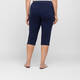 Beige Capri Trousers Navy 