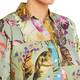 BEIGE PATCHWORK TROPICAL PRINT SHIRT