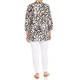 BEIGE ABSTRACT ZEBRA PRINT SHIRT BLACK