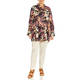 BEIGE NEHRU COLLAR JUNGLE PRINT SHIRT