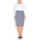 BEIGE LABEL GINGHAM PENCIL SKIRT WITH LUREX WAISTBAND