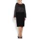 BEIGE LABEL BLACK JERSEY WRAP EFFECT PENCIL SKIRT 