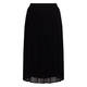 Beige Pleated Georgette Skirt Black 