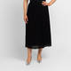Beige Pleated Georgette Skirt Black 