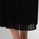 Beige Pleated Georgette Skirt Black 