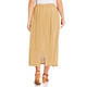 Beige Flax Linen Skirt Sand