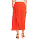 Beige Flax Linen Skirt Tomato Red 