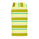 Beige Stretch Jersey Striped Skirt Lime