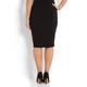 YOEK black silky jersey pencil SKIRT