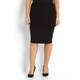 YOEK black silky jersey pencil SKIRT