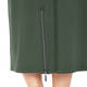 BEIGE PULL ON MIDI SKIRT ZIP DETAIL GREEN