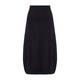 BEIGE STRETCH JERSEY TULIP SKIRT BLACK