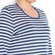BEIGE indigo and white stripe SWEATER
