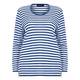 BEIGE indigo and white stripe SWEATER