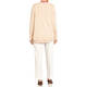 Beige Lightweight Knit Twinset With Contrasting Tipping 
