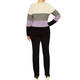 Beige Striped Sweater Purple Multi 