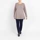 Beige Pleated A-Line Sweater Taupe