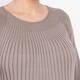 Beige Pleated A-Line Sweater Taupe