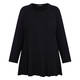 Beige Pleated A-Line Sweater Black