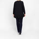 Beige Pleated A-Line Sweater Black