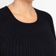 Beige Pleated A-Line Sweater Black