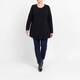 Beige Pleated A-Line Sweater Black