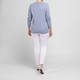 Beige Round Neck Sweater Pale Blue