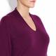 BEIGE v-neck wool SWEATER in berry