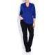 BEIGE v-neck wool SWEATER in royal blue