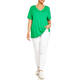 Beige V-Neck T-shirt Emerald 