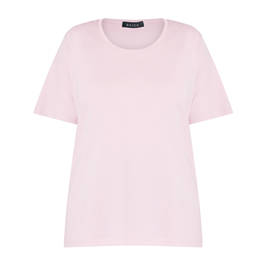 Beige 100% Cotton Round Neck T-Shirt Baby Pink - Plus Size Collection