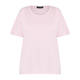 Beige 100% Cotton Round Neck T-shirt Baby Pink