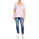 Beige 100% Cotton Round Neck T-shirt Baby Pink