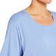 Beige 100% Cotton Round Neck T-shirt Sky Blue