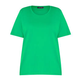 Beige 100% Cotton Round Neck T-Shirt Sky Green - Plus Size Collection