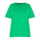 Beige 100% Cotton Round Neck T-shirt Green
