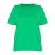 Beige 100% Cotton Round Neck T-shirt Green